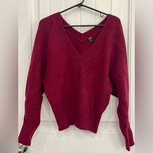 Red V-Neck Sweater by Express
